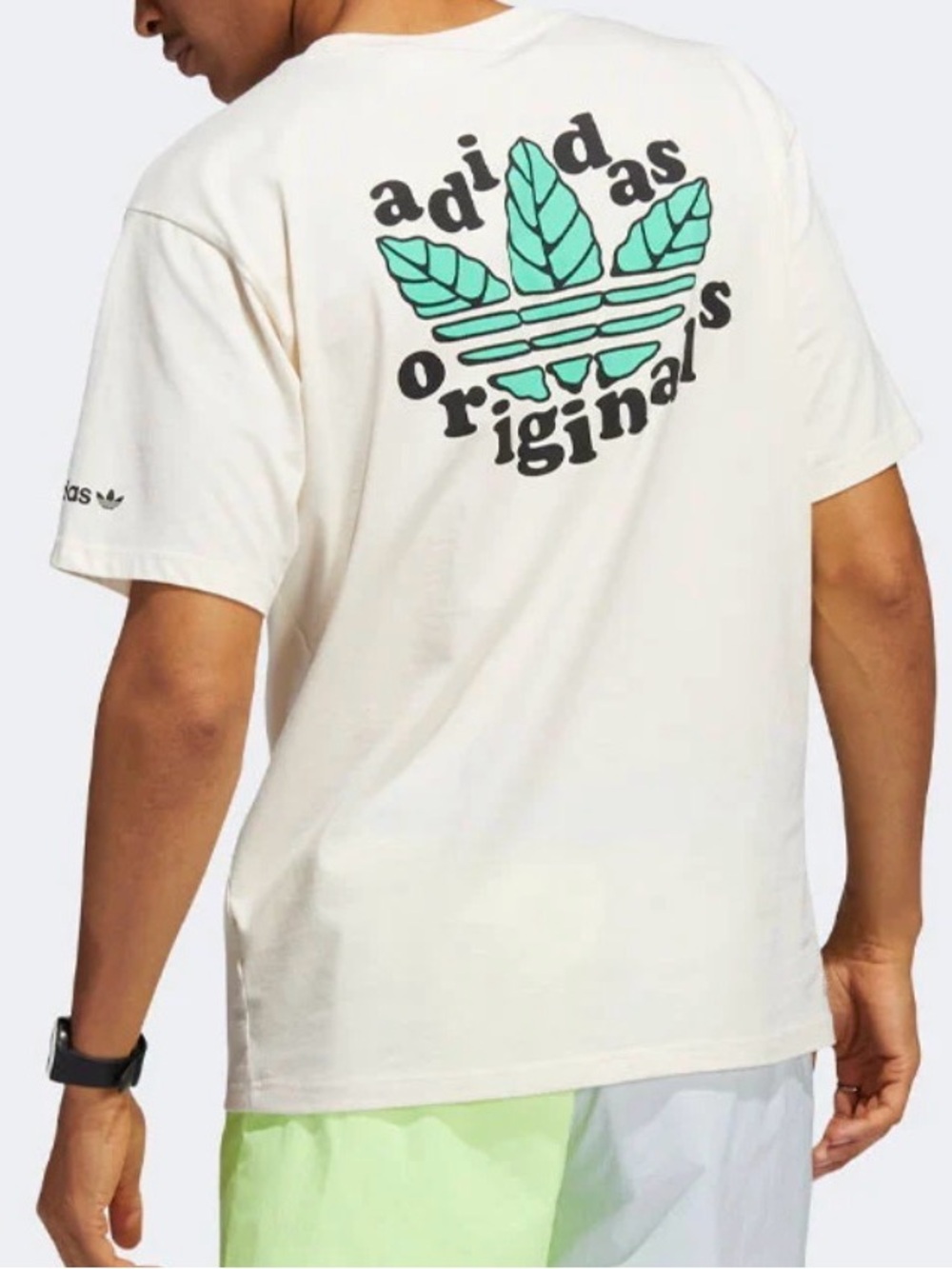 adidas Originals Trefoil Leaves Earth Day T-Shirt | Cream | Size S (Unisex)